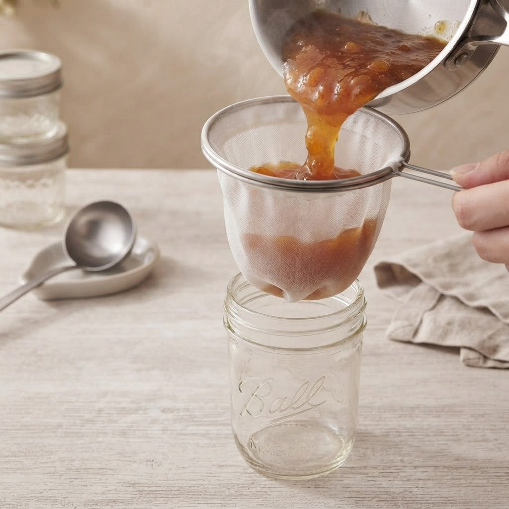 Hong Kong Milk Tea Filter Bag | Stainless Steel Loop Tea Strainer Bag for Boba, Milk Tea & Loose Leaf | Reusable Nylon Filter