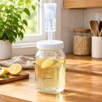 Mason Jar Fermentation Lids with One-Way Valve | 86mm Wide Mouth Airlock Lid for Pickles, Sauerkraut & Kombucha Fermentation