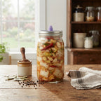 Silicone Mason Jar Fermentation Lids with Metal One-Way Valve | Universal Wide Mouth Fermenting Lid for Pickles & Sauerkraut | Leak-Proof
