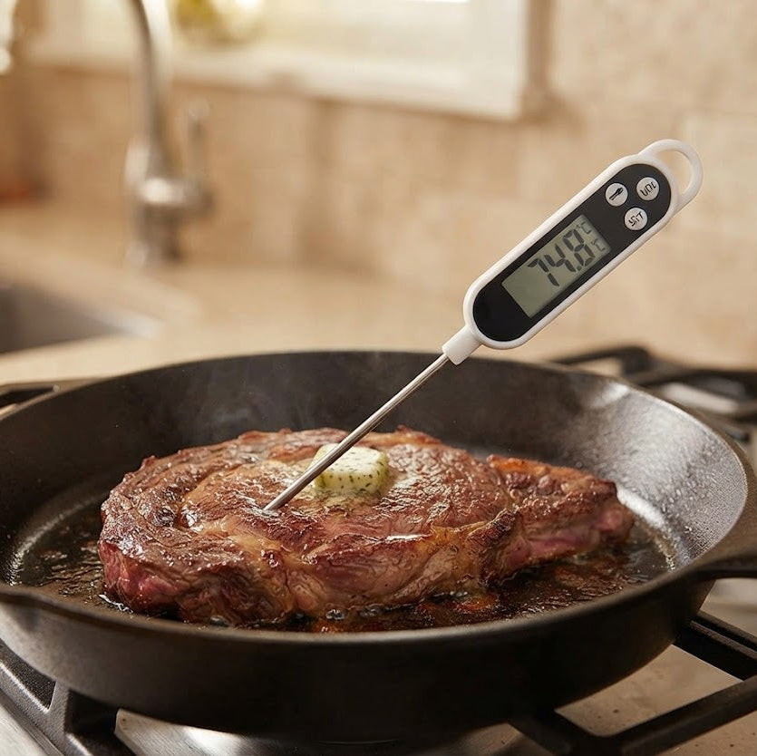Digital Food Thermometer TP300 | High-Precision Kitchen Probe for Water, Food & Cooking Temperature | Pen-Style Instant Read