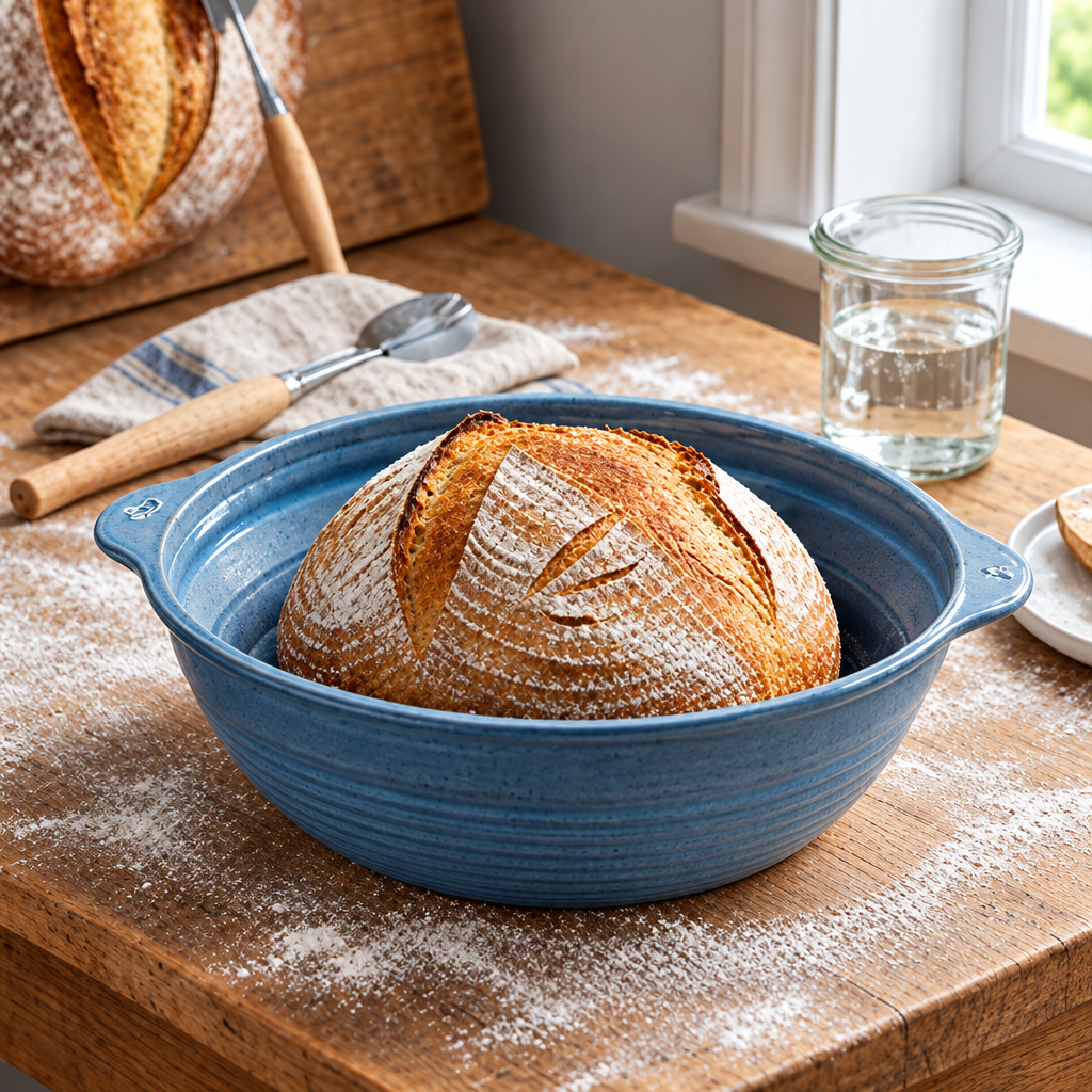 Silicone Proofing Basket | Foldable Heat-Resistant Dough Proofing Bowl for Bread Baking & Sourdough Starter | Oven-Safe Banneton