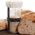 24oz Sourdough Starter Jar | Glass Fermentation Jar with Loose Lid for Sourdough Bread Baking, Dough Fermentation & Kitchen Décor