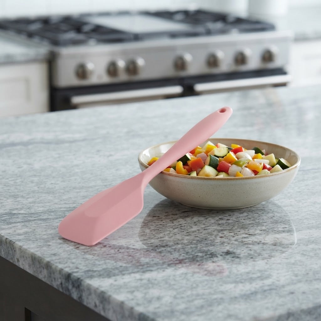 Food-Grade Silicone Spatula | One-Piece Flexible Heat-Resistant Baking Spatula for Mixing, Scraping & Folding | Dough Scraper