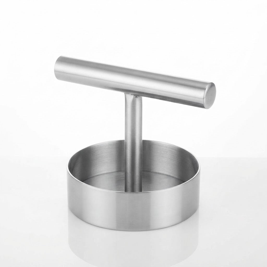 Stainless Steel Burger Press | Hamburger Patty Maker for Beef Patties, Rice Balls & Dumpling Skins | Kitchen Meat Press Tool