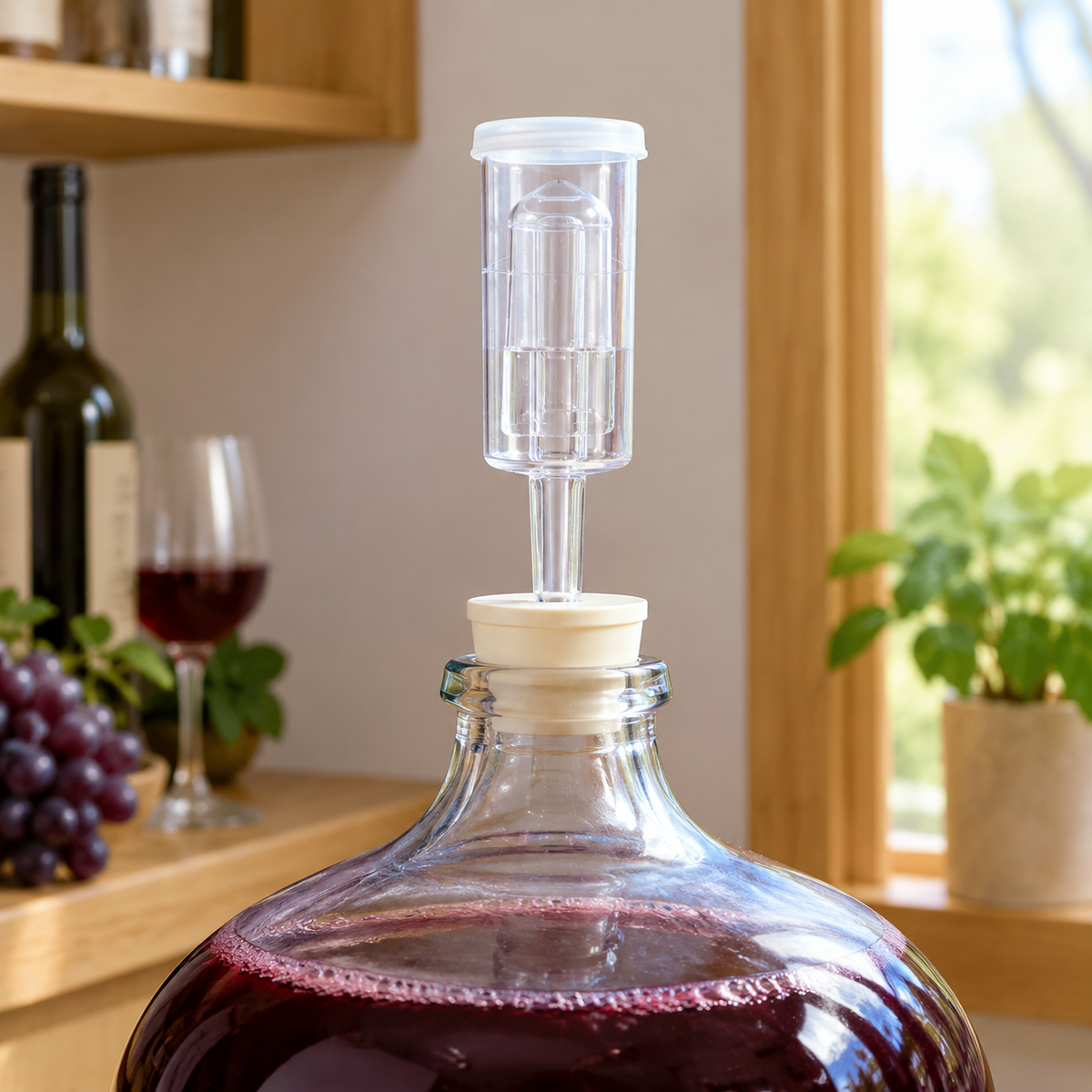 Three-Piece Water Airlock | S-Shaped Fermentation Airlock for Homebrewing Wine, Beer & Kombucha | One-Way Exhaust Valve